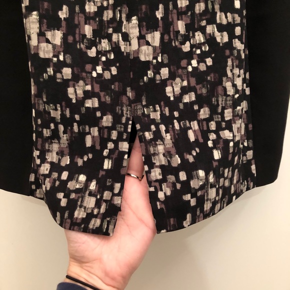 Two-Toned Black Patterned Dress - Picture 9 of 10
